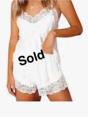 Target Women's White Lace Sleepwear Set